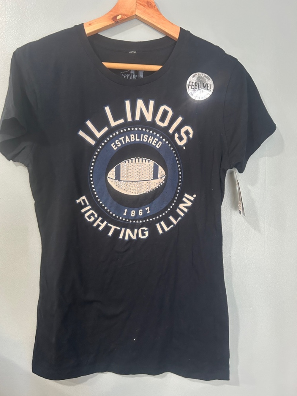 Illinois Fighting Illini Short Sleeve Tee - Black